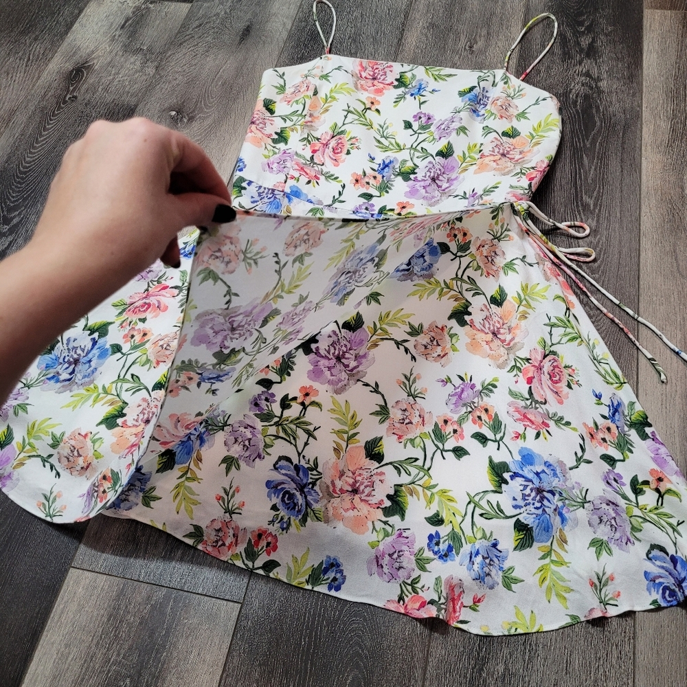 ALICE + OLIVIA Trixie Women's Size 14 floral print mini dress - Picture 10 of 16